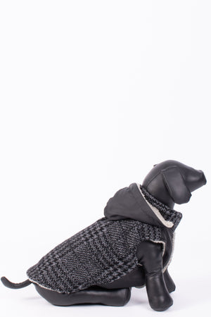 Карирана кучешка дреха с качулка
